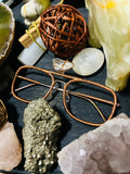 Handcrafted Clear Quartz Copper Crystal Eyewear
